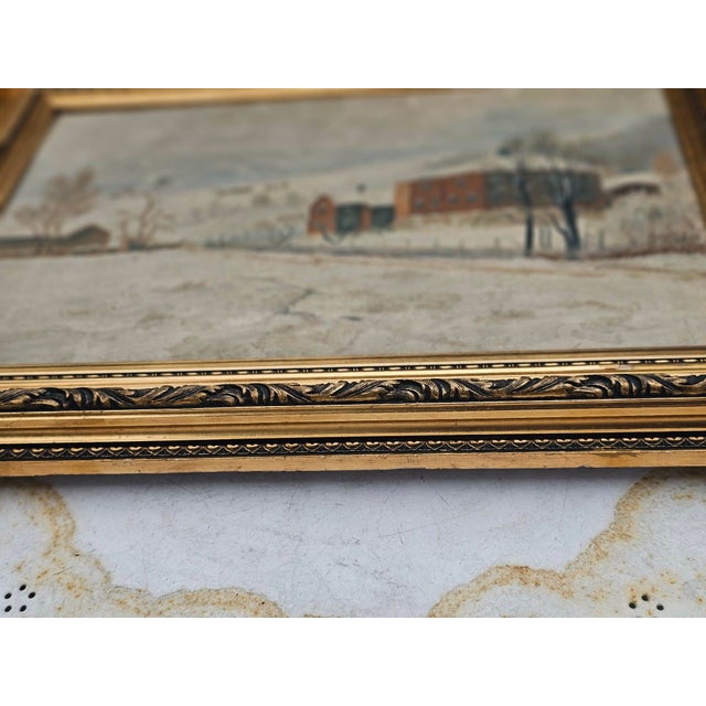Winter Landscape, 1920s-30s, Oil Painting, Framed For Sale - Image 6 of 12