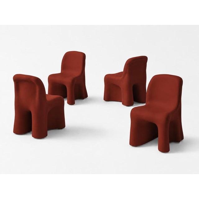 Cassina Red Dalila Armless Outdoor Chairs by Gaetano Pesce for Cassina, Set of 4 For Sale - Image 4 of 18