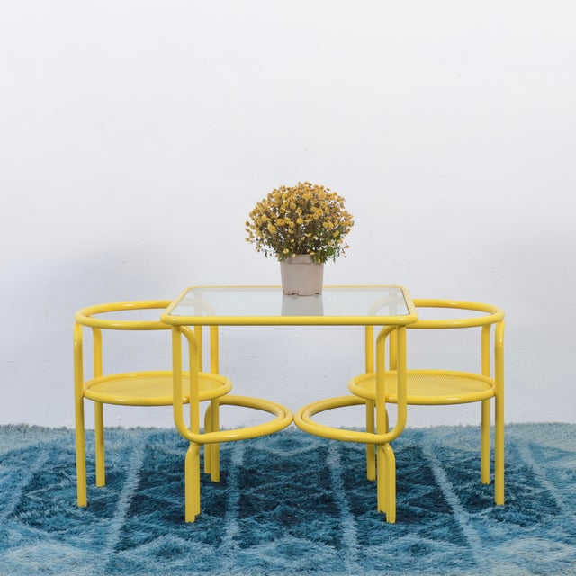 Locus Solus Garden Ensemble in Yellow by Gae Aulenti for Poltranova, 1960s, Set of 6 For Sale - Image 11 of 18