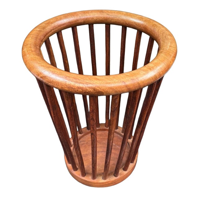 Mid 20th Century Danish Modern Wastepaper Basket For Sale - Image 5 of 9