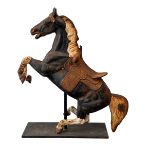 Cast Iron Carousel Horse on Stand C 1910