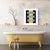 Mid-Century Modern Yellow Through Blue on Navy Fine Art Print 45" X 55" by Liz Roache For Sale - Image 3 of 7
