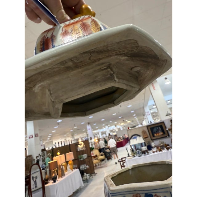 Antique Japanese Imari Vase With Lion Final & Bird Decoration 24in For Sale - Image 10 of 10