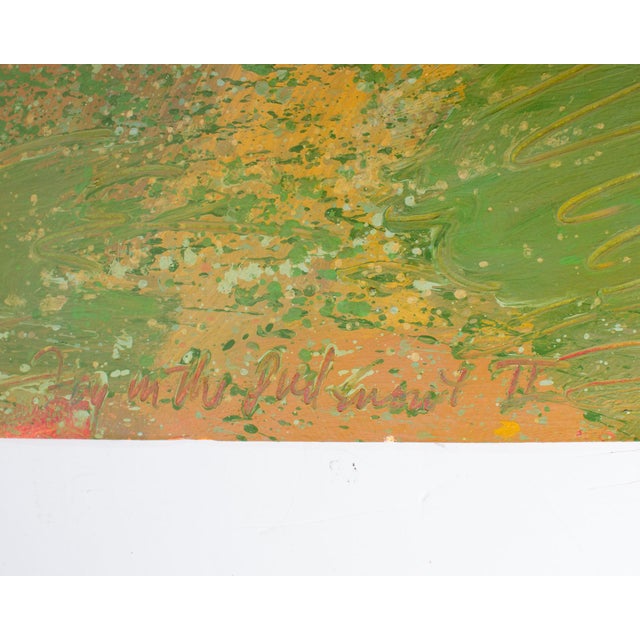 1980s 1985 “Fog in the Piedmont” Acrylic Diptych Painting on Paper by Harry Hilson For Sale - Image 5 of 10