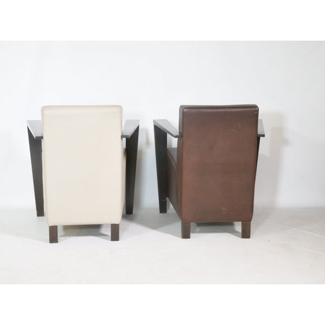 1960s Leather Dresden Armchairs from Franz Fertig, 1960s, Set of 5 For Sale - Image 5 of 18