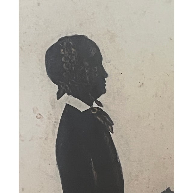 19th Century Silhouette Silkscreened & Gold Gilded in Original Frame For Sale - Image 10 of 18