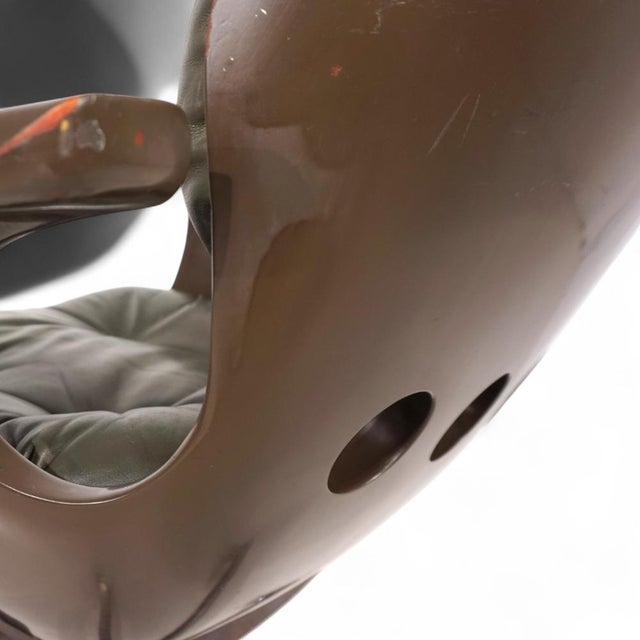Space Age 7112 Leather Office Chair by Martin Stoll for Stoll Giroflex, 1970 For Sale - Image 4 of 18