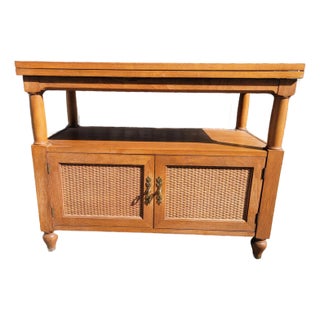 1970s Vintage Mid Century Modern Teak Wood Bar/Tea Cart For Sale