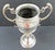Victorian 1900s Victorian Silver Plated Trophy Cup Cast Scroll Handles Chased Floral Design For Sale - Image 3 of 12
