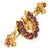 Victorian Early 20th Century Victorian 2.00 Carat Ruby Seed Pearl 14k Yellow Gold Brooch For Sale - Image 3 of 5