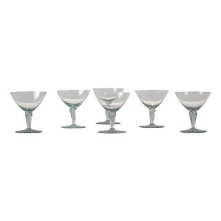 Sherry Glasses by Wilhelm Wagenfeld for VLG Weisswasser, Germany, 1937, Set of 6 For Sale