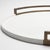 Round Tray in White Shagreen With Bronze Patina Brass by R&y Augousti For Sale In Los Angeles - Image 6 of 7