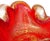 Red Vintage Murano Barovier Toso Bright Red Gold Flecks Control Bubbles Italian Art Glass Ashtray Bowl For Sale - Image 8 of 9