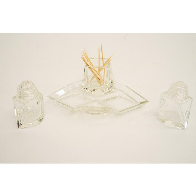 Art Deco Glass Salt and Pepper with Toothpick Holders, Vienna, 1920s For Sale - Image 16 of 17