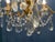 Gold Italian Brass Crystal Chandelier, 1950s For Sale - Image 8 of 16