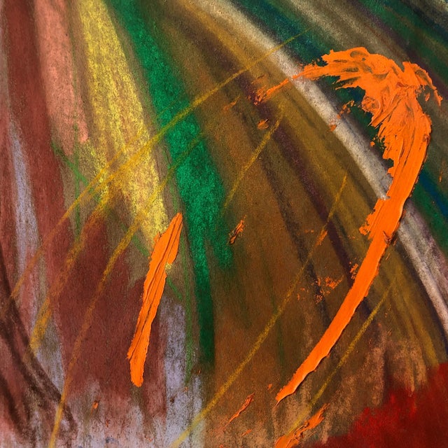 Erik Sulander Abstract #302 Original Pastel on Paper by Erik Sulander 12x11 For Sale - Image 4 of 5