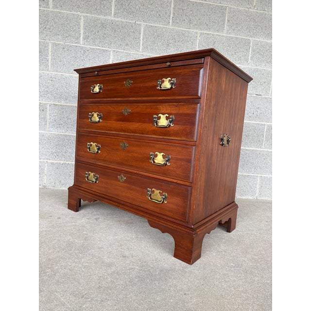 Pennsylvania House Cherry Georgian Style 4 Drawer Bachelor Chest For Sale - Image 9 of 11