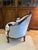 French Country Antique French Bergere Chair - Designer Upholstery (Lee Jofa Glazed Chintz & Italian Velvet) For Sale - Image 3 of 9
