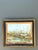 Vintage Original Waterfront Original Oil Painting on Canvas For Sale - Image 9 of 12