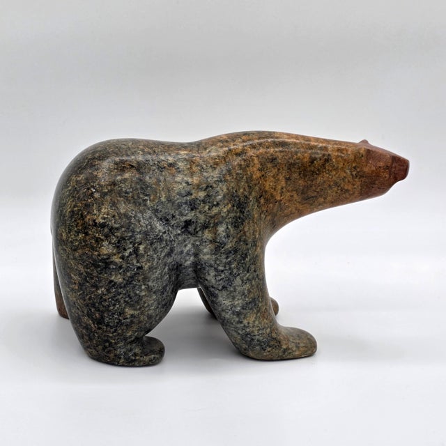 Christopher Olivier Signed Carved Stone Bear Sculpture, 1998 For Sale In Los Angeles - Image 6 of 10