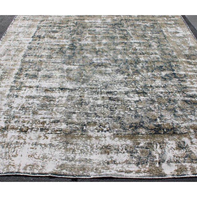 Abstract Early 20th Century Antique Persian Rug With Abstract Modern Design For Sale - Image 3 of 12