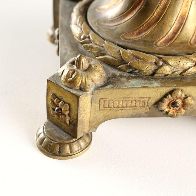 Metal Vintage Porcelain and Bronze Centerpiece For Sale - Image 7 of 10