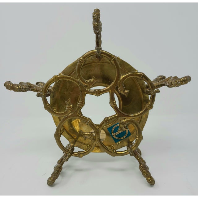 Vintage Mottahedeh Brass Faux Bamboo Fish Bowl / Plant Stand Chairish