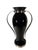 Italian Black Glass and Stainless Steel Vases - A Pair For Sale - Image 4 of 8