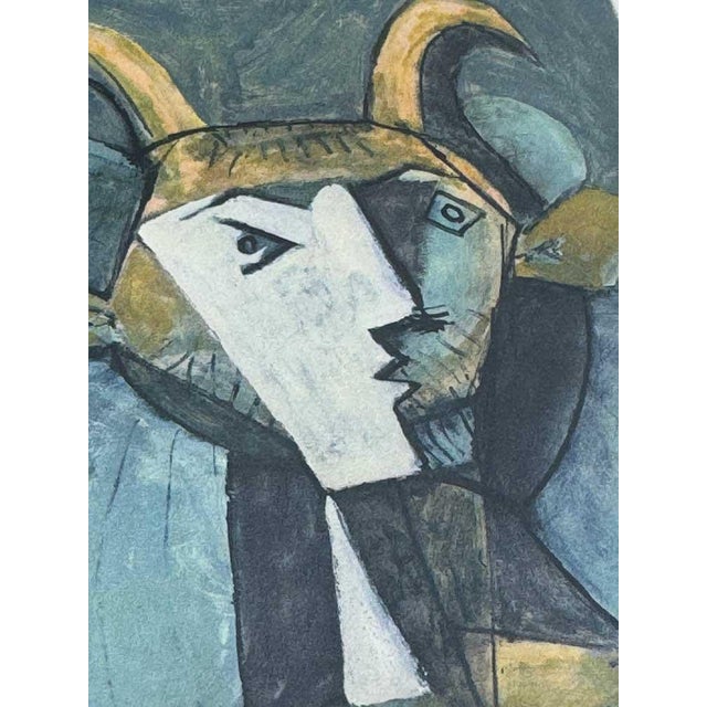 Abstract Original Pablo Picasso 1948 Limited Edition Lithograph by Draeger Frères, Museum Framed For Sale - Image 3 of 4