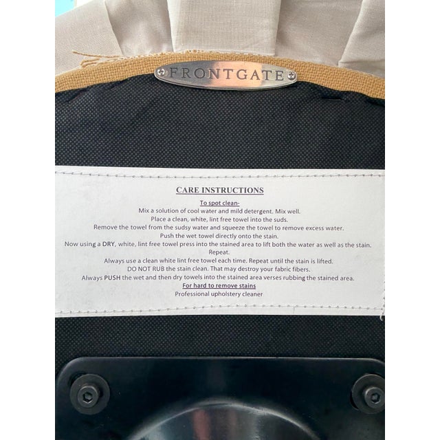 Frontgate Upholstered "Elena" Rolling Vanity Chair With Pleated Skirt For Sale - Image 11 of 12