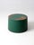 Early 20th century American painted wood circus performance block in layered heritage green with a bentwood cylindrical...