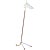 AERIN for Visual Comfort Signature Moresby Floor Lamp in Hand-Rubbed Antique Brass with White Shade For Sale