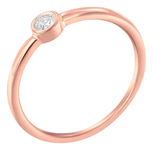 14K Rose Gold Plated .925 Sterling Silver Miracle Set Diamond Ring (1/20 Cttw, J-K Color, I1-I2 Clarity) - Size 6