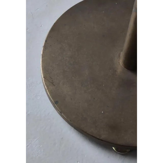 Large Danish Modern Floor Lamps in Patinated Brass by Kay Kørbing, 1960s, Set of 2 For Sale - Image 15 of 18