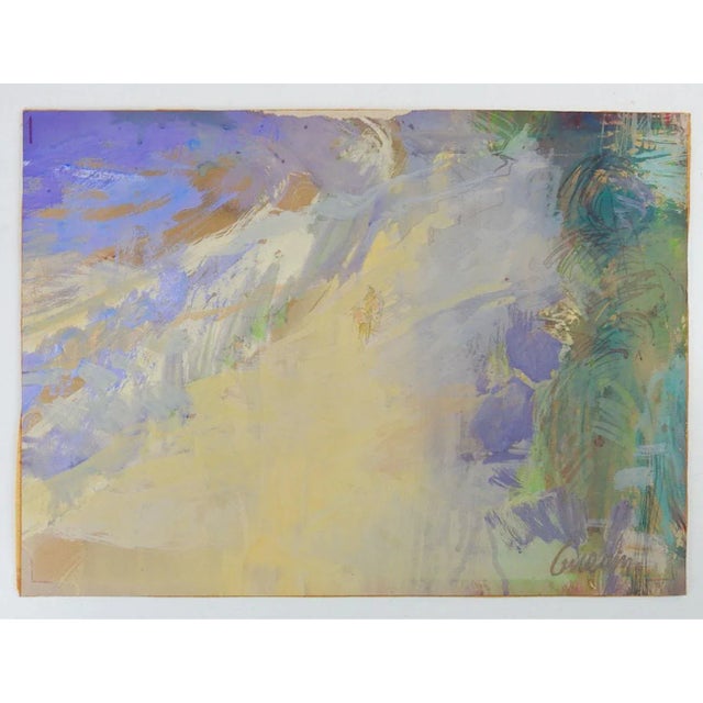 Vintage Mid Century John Guerin Abstract Landscape Painting For Sale - Image 4 of 5