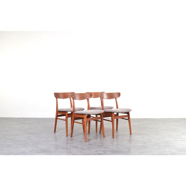 Mid-Century Danish Teak and Wool Dining Chairs from Farstrup, 1960s, Set of 4 For Sale - Image 13 of 13