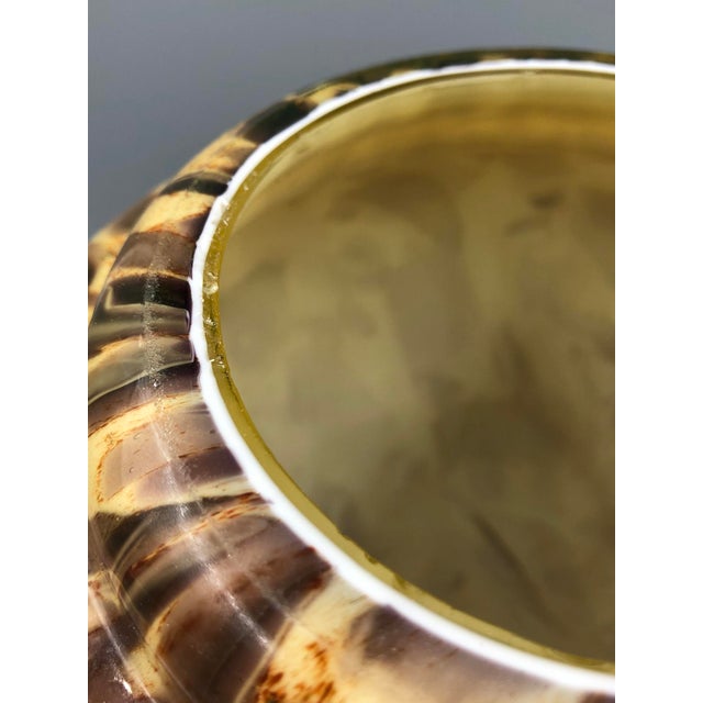 Glass Large Murano Scavo Glass Tartaruga Vase, Tortoiseshell / Marble Design, Italy, 1970s For Sale - Image 7 of 13