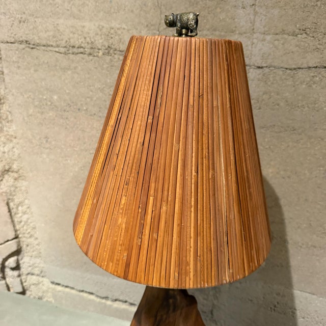 1980s Organic Modern With Wabi-Sabi Style Driftwood Table Lamp For Sale - Image 5 of 8