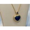 Invisible Mystery Set Sapphire and Diamond Heart Pendant 18 Karat Yellow Gold For Sale - Image 16 of 18