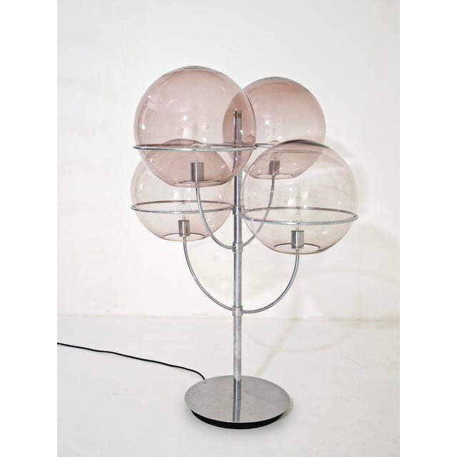 Model Lyndon Floor Lamp in Glass and Chromed Metal by Vico Magistretti for Oluce, Italy, 1977 For Sale - Image 12 of 18