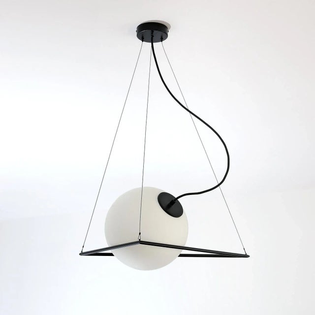 Black INCIRCLE Geometric Ceiling Lamp by Olech Wojtek for Balance Lamp For Sale - Image 8 of 8