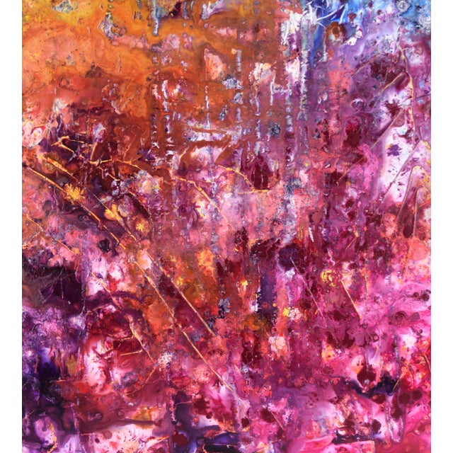 Abstract Expressionism "Magnetic Personality" Abstract Composition in Acrylic on Canvas by Charles David Francis For Sale - Image 3 of 9