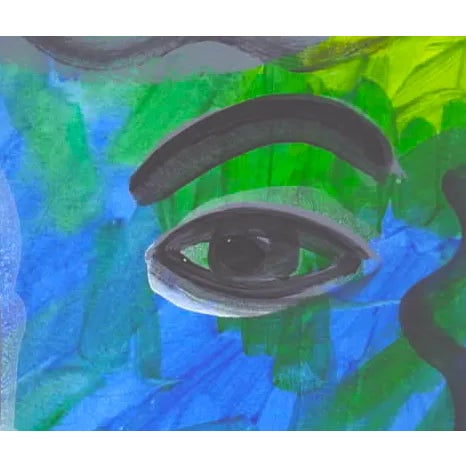 Inspired by Greco Roman imagery, and created on a trip to Seaside, Oregon. Coastal hue imbued. Textured paint on acid free...