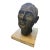 Bronzed Composite Female Head Sculpture Maker’ Mark, Attributed to Houston Artist Gena Haber For Sale