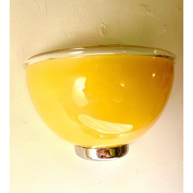 Gilt Murano Glass Wall Lights by Artemide for Vistosi, Italy, 1990s, Set of 2 For Sale - Image 6 of 9