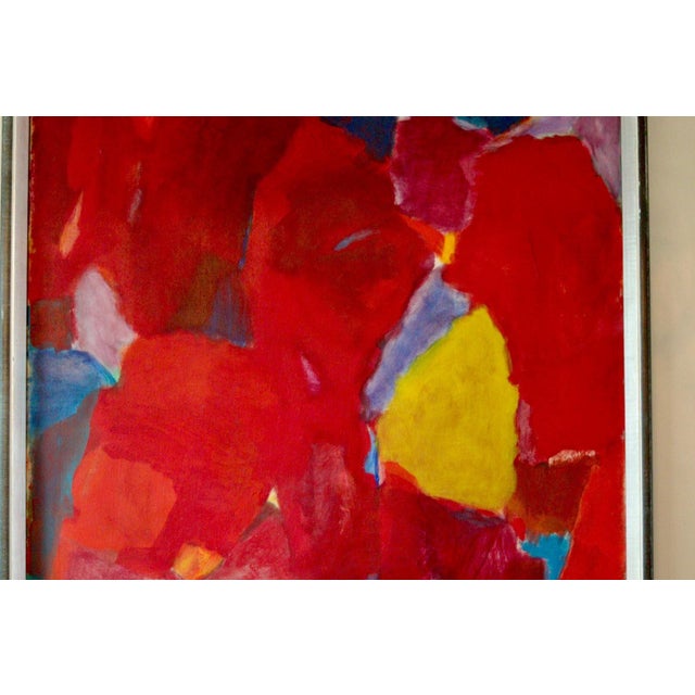 Modern Bard B, Abstract Composition in Primary Colours, 1974, Acrylic on Canvas, Framed For Sale - Image 3 of 11