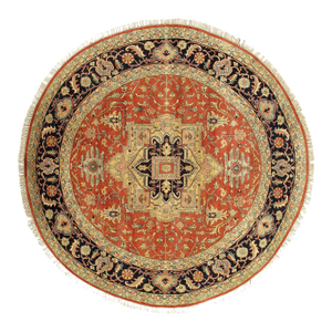 Pasargad DC Fine Hand Knotted Persian Serapi Design Round Rug