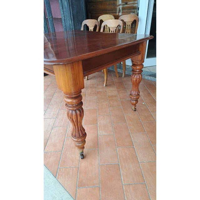 Victorian English Crank Table in Mahogany For Sale - Image 6 of 10