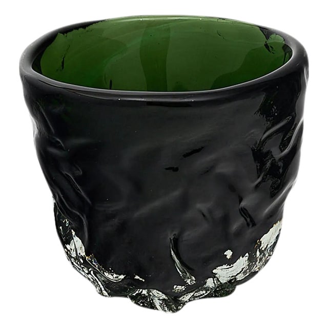 Green Murano Glass “Burri” Vase For Sale