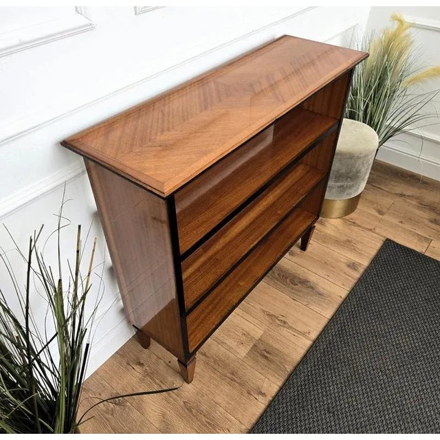 Wood Vintage Italian Bookcase in Walnut, 1960s For Sale - Image 7 of 10